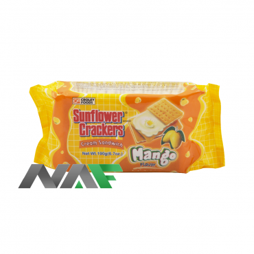 GALLETA CON CREMA SABOR MANGO SUNFLOWER CRACKERS 190G