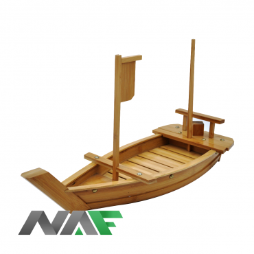 BIG WOODEN BOAT FOR SUSHI 60*19CM